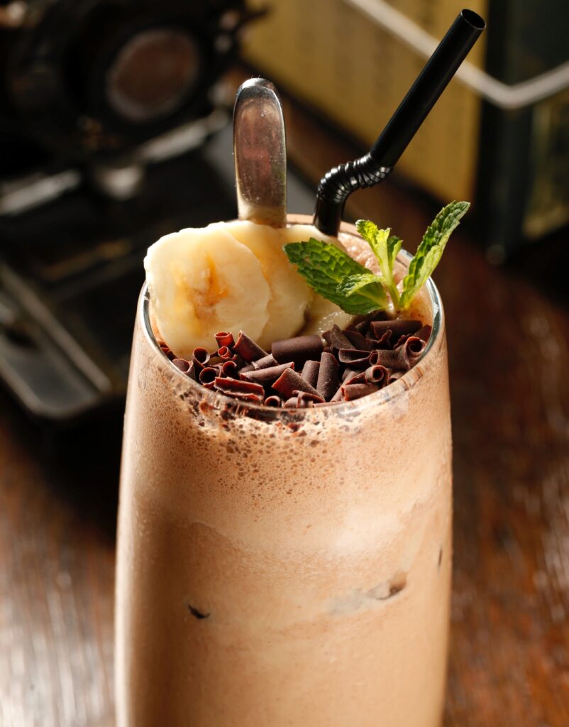 Weightloss breakfast idea 4: chocolate coconut banana smoothie.